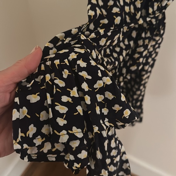 Faithfull The Brand Jasmine Mini Wrap Dress – Navy Floral – Size XS – Boho Fall - Picture 7 of 9